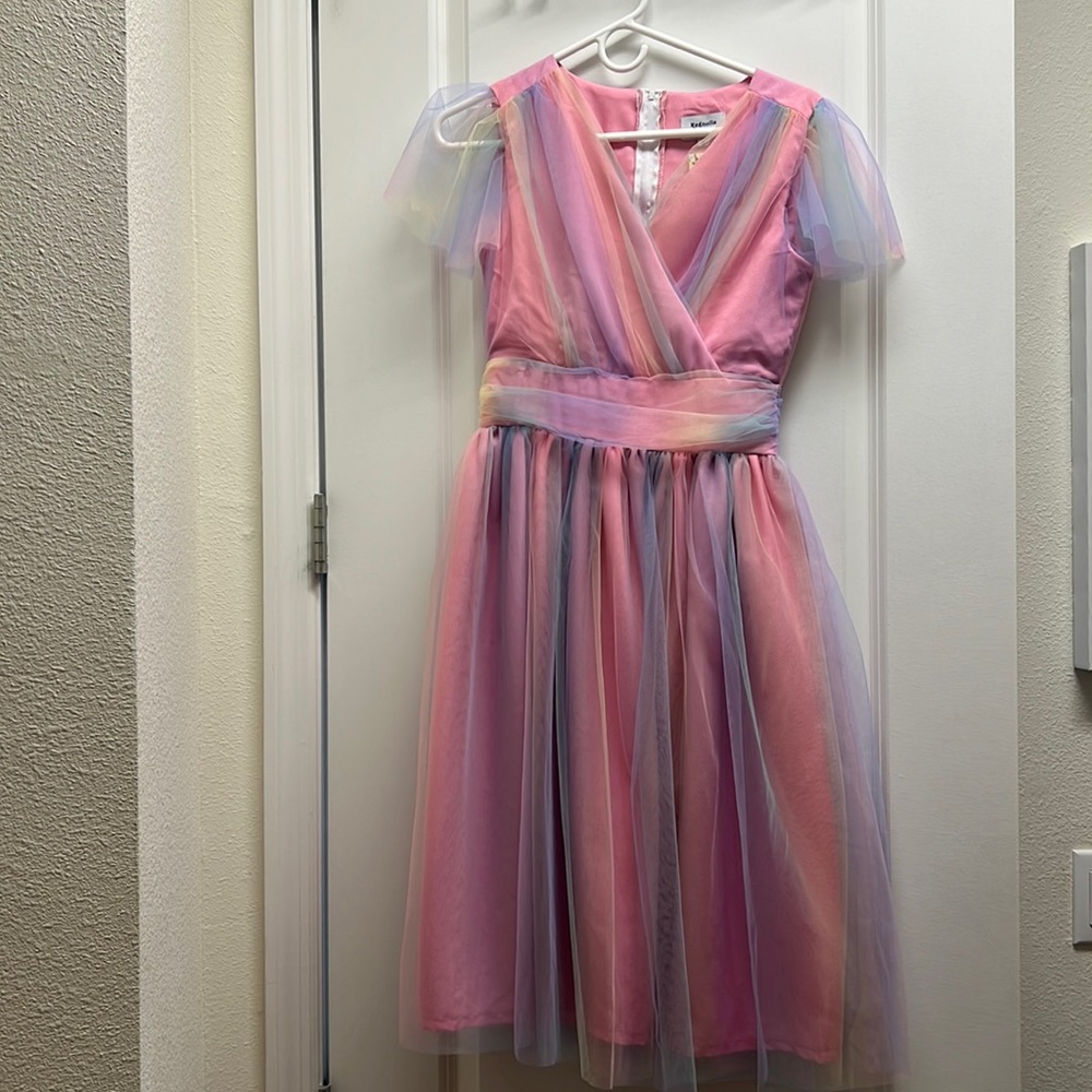 NEW WITH TAGS Unique Vintage pastel rainbow tulle dress eras tour pride month - Picture 2 of 3